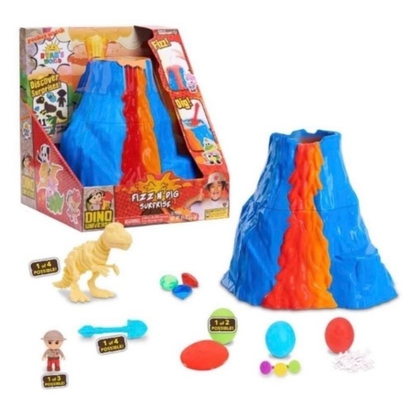 NEW Ryan’s World Dino Universe Fizz Dig Volcano Surprise Exclusive Figure Doll - Picture 3 of 3